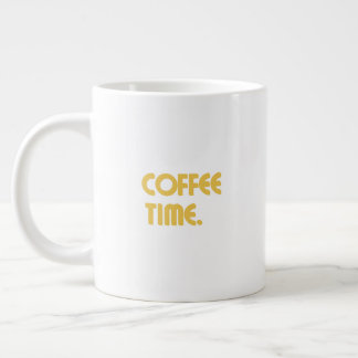 Minimale weiße Kaffeetasse | Einfaches sauberes De Jumbo-Tasse