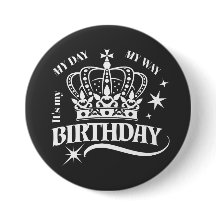 Minimale weiße Krone-Birthday-Quote-Typografie