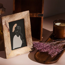 minimale Weiße Linie zeichnend abstraktes Plakat