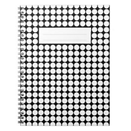 Minimale weiße Punkte auf massivem schwarzen Hinte Notizblock