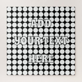 Minimale weiße Punkte auf massivem schwarzen Hinte Puzzle
