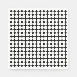 Minimale weiße Punkte auf massivem schwarzen Hinte Serviette