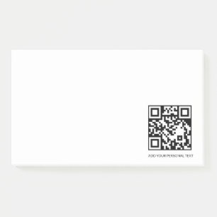 Minimale weiße QR-Notizdesign mit benutzerdefinier Post-it Klebezettel