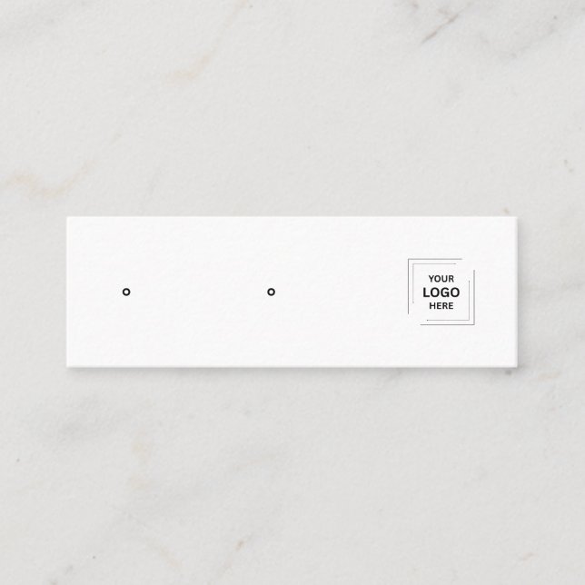 Minimale weiße Stud-Schmuck-Branding-Design Mini Visitenkarte (Vorderseite)