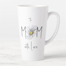 Minimale weiße Wasserfarbe Gänseblümchen Mama Mutt