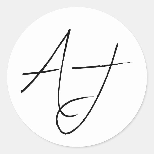 Minimale White & Black Wedding Runder Aufkleber (Vorderseite)