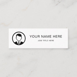 Minimale White Mini Calling Card mit schwarzem Scr Telefonnummerkarte