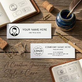 Minimale White Mini Calling Card mit schwarzem Scr Telefonnummerkarte