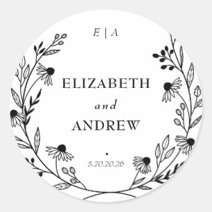 Minimale Wildblume   Aufkleber für die Gastgeschen