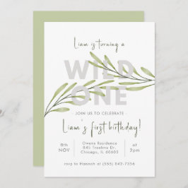 Minimale Wildblume zum Geburtstag Einladung