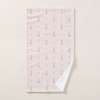 Minimale Wildblumenmuster mit Punkten Handtuch