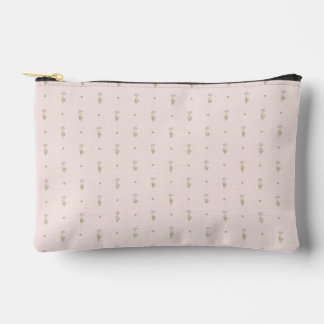 Minimale Wildblumenmuster mit Punkten Zubehörtasche