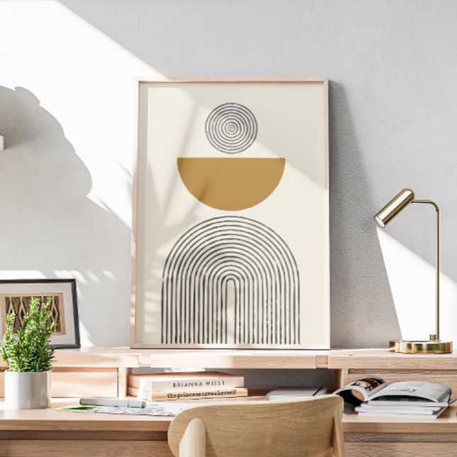 Minimale zeitgenössische Kunst mit geometrischem B Poster (Von Creator hochgeladen)