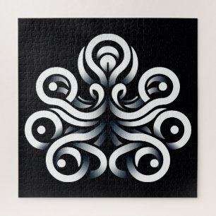 Minimale Zen-Heilige Geometrische Mandala-Abstrakt Puzzle