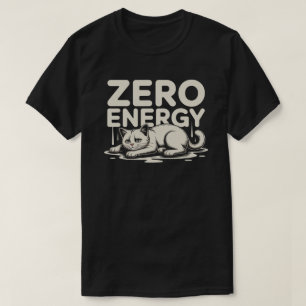 Minimale Zero-Energie-Katze-Design T-Shirt