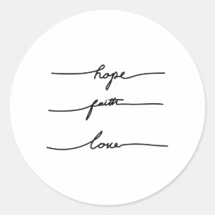 Minimale Zitat-Typografie handgezeichnete Tintensc Runder Aufkleber