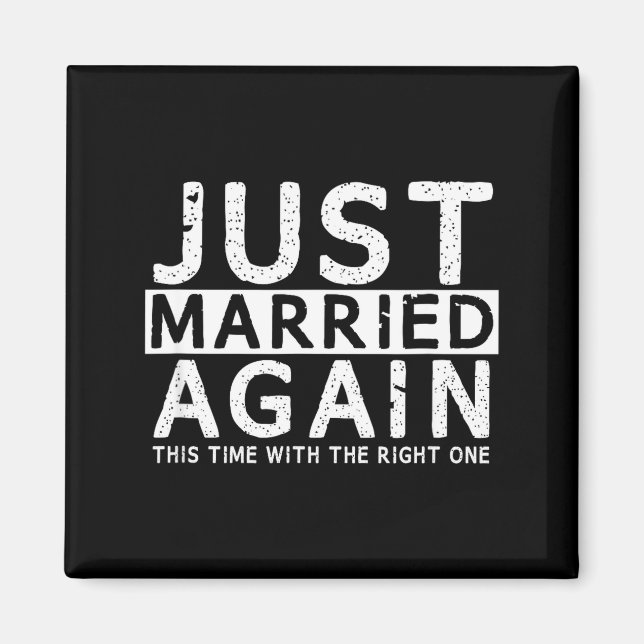 Minimale zweite Hochzeit Magnet (Vorne)