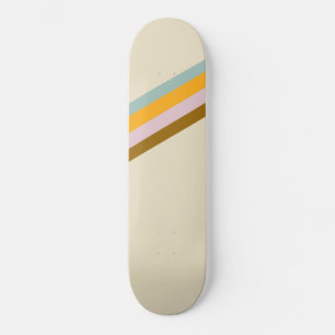 Minimaler 70er Retro Streifen #1 #decor #art Skateboard