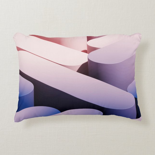 Minimaler abstrakter Spotup-Hintergrund. Blau und  Dekokissen (Vorderseite)