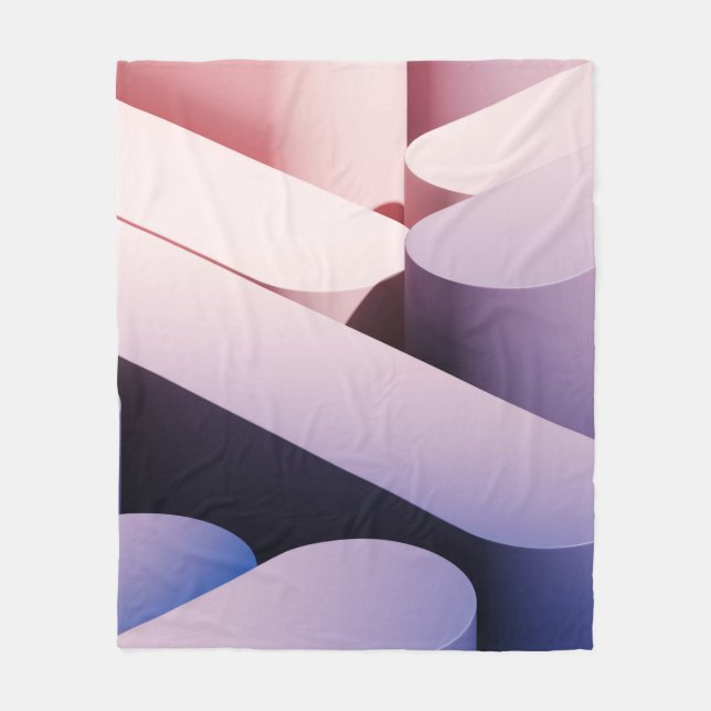 Minimaler abstrakter Spotup-Hintergrund. Blau und  Fleecedecke (Vorderseite)