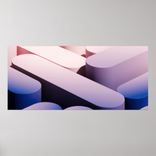 Minimaler abstrakter Spotup-Hintergrund. Blau und  Poster