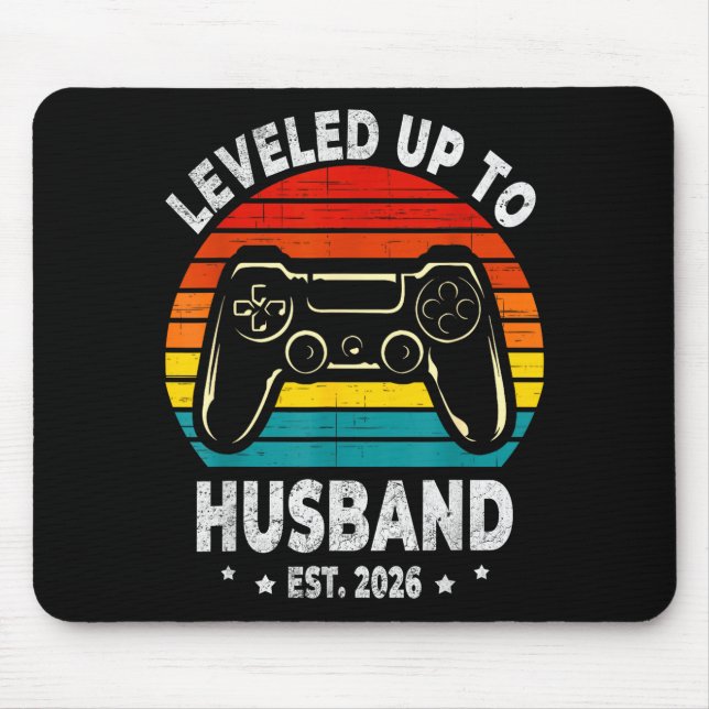 Minimaler Aufgewerteter Ehemann Est 2026 Mousepad (Vorne)