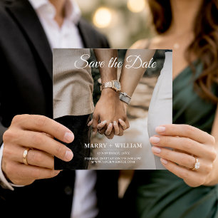 Minimaler Austausch der Save the Date flachen Foto Ankündigung