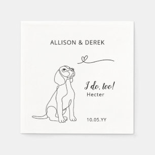 Minimaler Beagle, den ich tue, um Hunde zu heirate Serviette