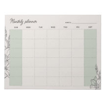 Minimaler Beige-Monatsplaner, benutzerdefinierter 