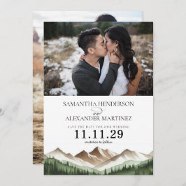 Minimaler Berg Save The Date