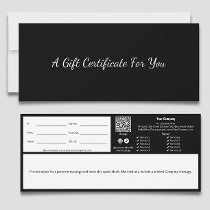 Minimaler Beruflicher Schwarz-weißer Geschenkgutsc