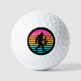 Minimaler Bigfoot-Saxophon-Sonnenuntergang Golfball