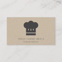 Minimaler Black Kraft Moderner Koch Hat Catering