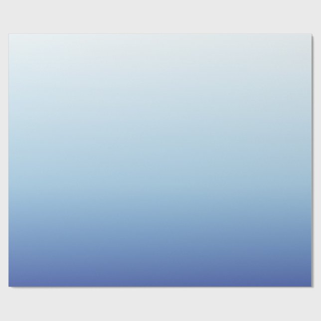 Minimaler Blauverlauf-Hintergrund Geschenkpapier (Flach)