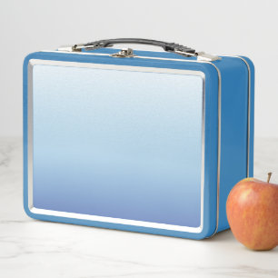 Minimaler Blauverlauf-Hintergrund Metall Brotdose