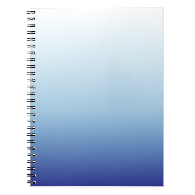Minimaler Blauverlauf-Hintergrund Notizblock (Vorderseite)