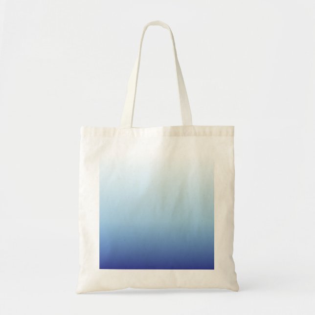 Minimaler Blauverlauf-Hintergrund Tragetasche (Vorne)