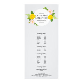 Minimaler Blumenkranz Schönheitssalon Schwarz Stir Werbekarte