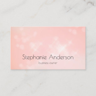 Minimaler Blush Pink Subtile Bokeh Kontakt Visitenkarte
