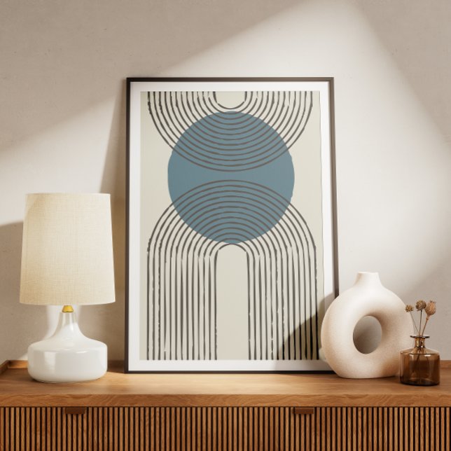 Minimaler Bogen aus der Mitte des Jahrhunderts mit Poster (Von Creator hochgeladen)