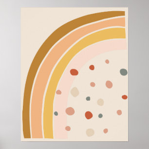 Minimaler Bohemischer Regenbogen Poster