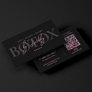 Minimaler Botox-Injektor Ästhetik MedSpa Rosa Schw Visitenkarte