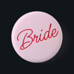 Minimaler BridButton in Pastel Pink Button<br><div class="desc">Pastel Pink Minimal Bride Button.</div>