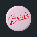 Minimaler BridButton in Pastel Pink Button<br><div class="desc">Pastel Pink Minimal Bride Button.</div>