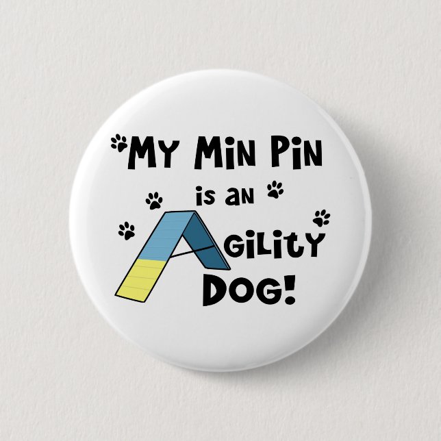 Minimaler Button-Agility-Hund Button (Vorderseite)
