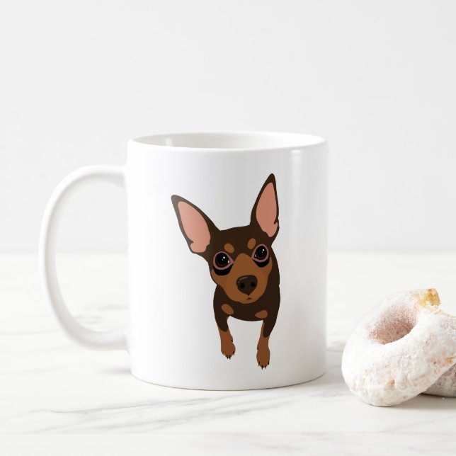 Minimaler Button-Liebhaber-klassische Kaffee-Tasse Tasse (Mit Donut)