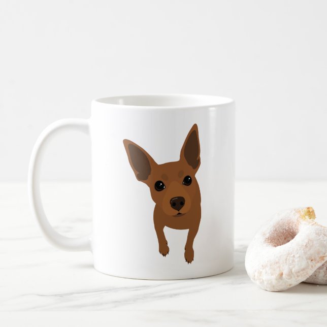 Minimaler Button-Liebhaber-klassische Kaffee-Tasse Tasse (Mit Donut)