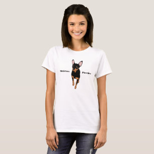 Minimaler Buttonminiaturpinscher-T - Shirt