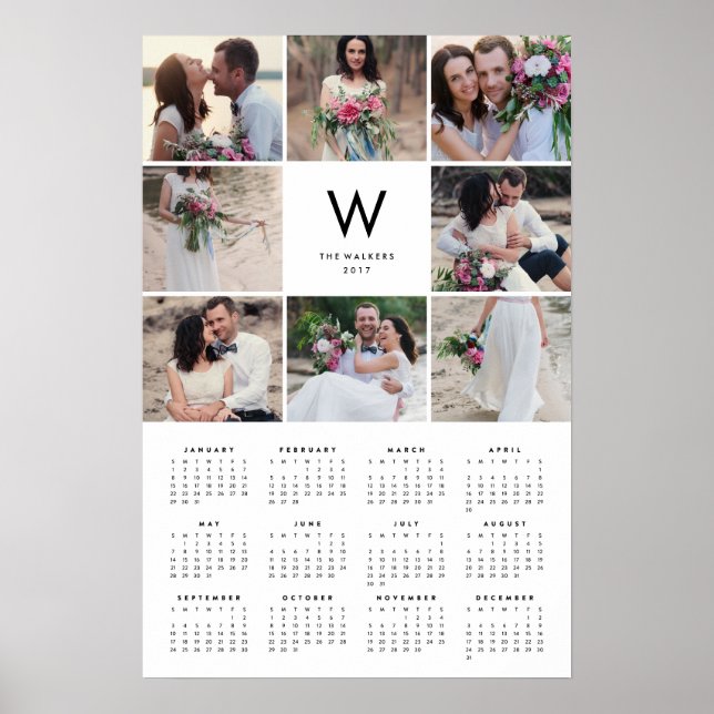 Minimaler Collage 16x24 2017 Foto-Kalender Poster (Vorne)