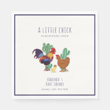 Minimaler Cowboy Kaktus Hahn Huhn Baby Shower 